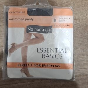 No Nonsense Off Black Size B Pantyhose.